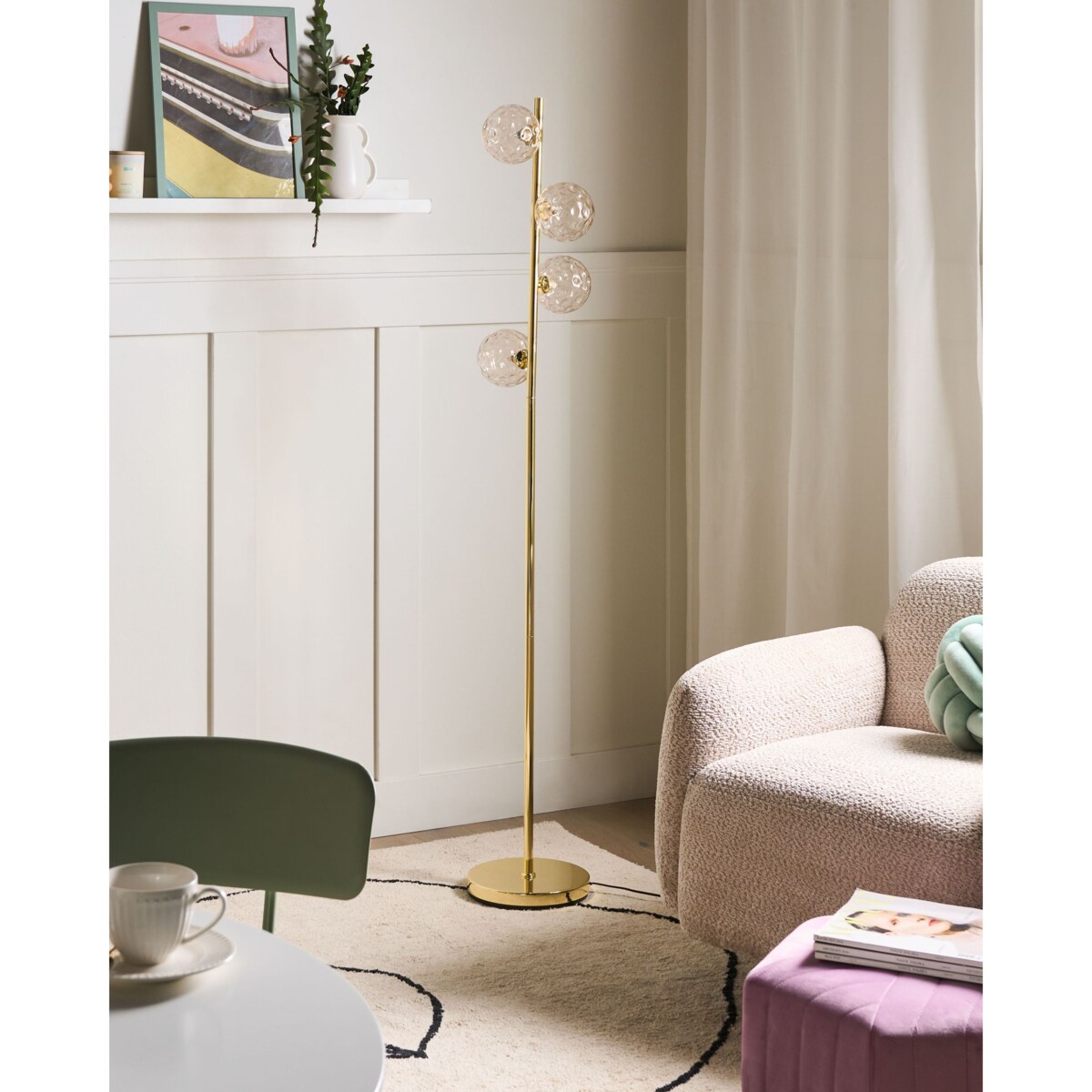 Lampa podłogowa ANADYR Szkło Beżowy