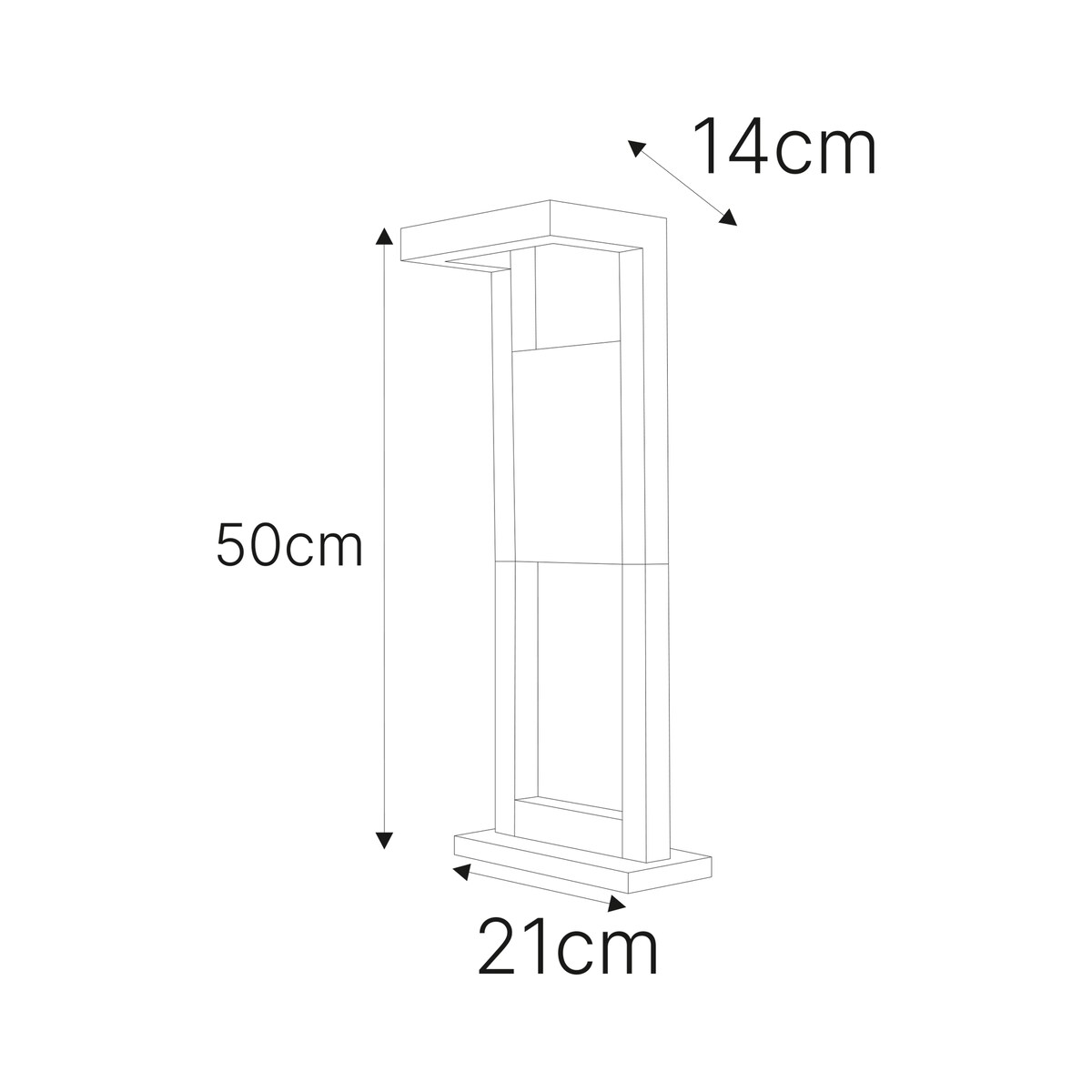 Lampa ogrodowa stojąca K-8251 z serii BERGAMO GREY