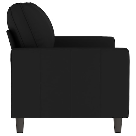 vidaXL Sofa 2-osobowa, czarna, 140 cm, tapicerowana aksamitem