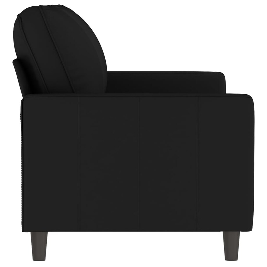 vidaXL Sofa 2-osobowa, czarna, 140 cm, tapicerowana aksamitem