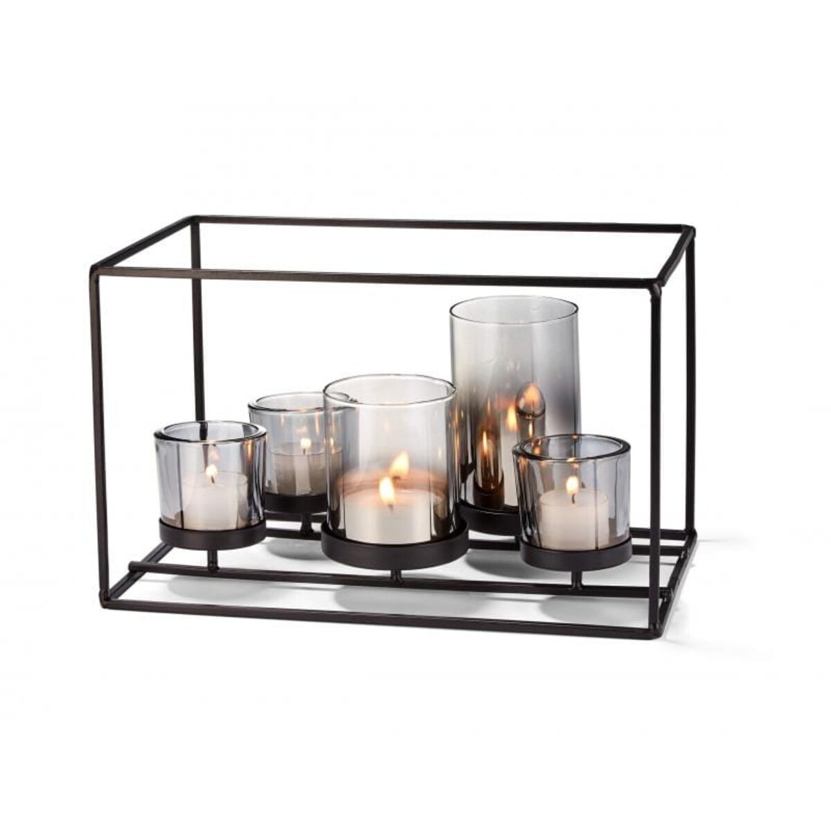 Świecznik York, szkło, 31 cm