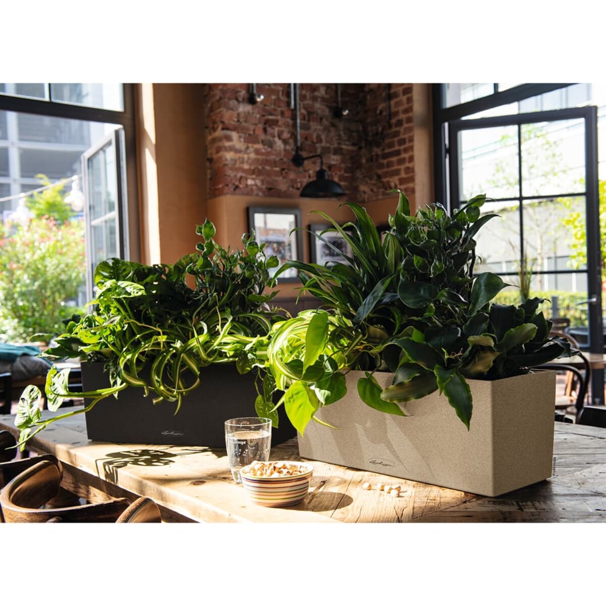 LECHUZA Donica BALCONERA Stone 50 ALL-IN-ONE, czarna