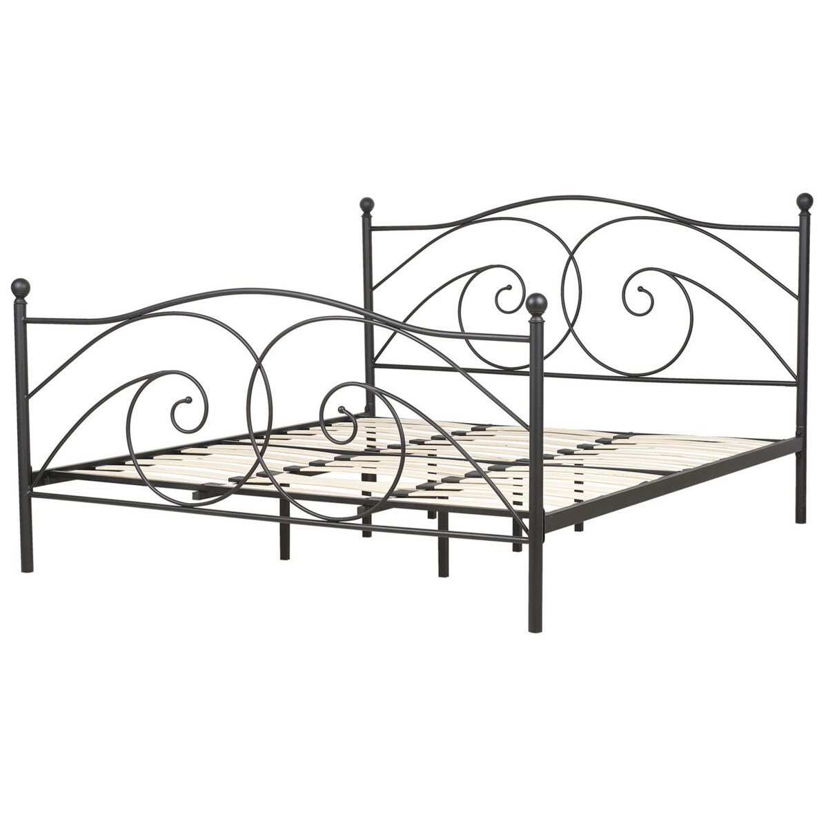 Łóżko metalowe 180 x 200 cm czarne DINARD