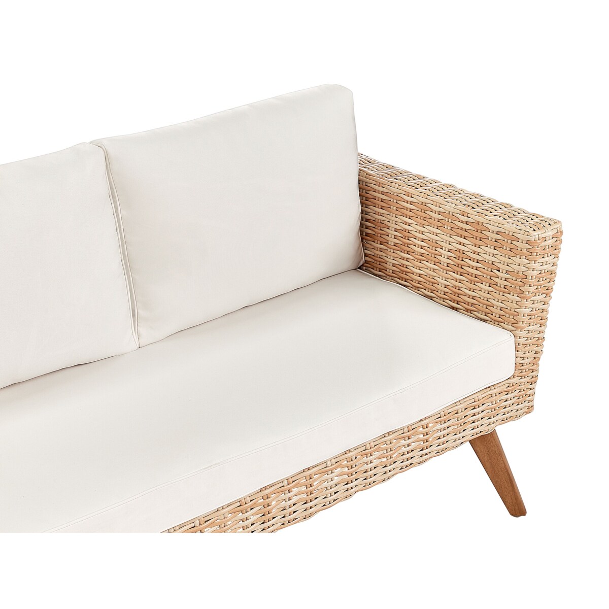 Zestaw wypoczynkowy dla 4 osób Technorattan Złamana biel VITTORIA