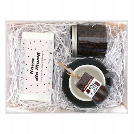 Najlepszy Upominek na Każdą Okazję Elegancki Box z kawą dla mamy + lizak