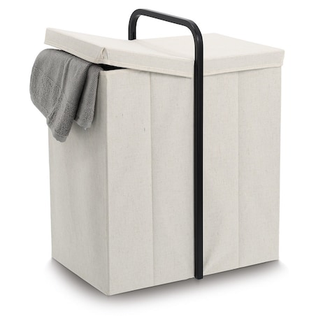 Kosz na pranie składany 65x51,5x35,5 cm GOLCHI beżowy