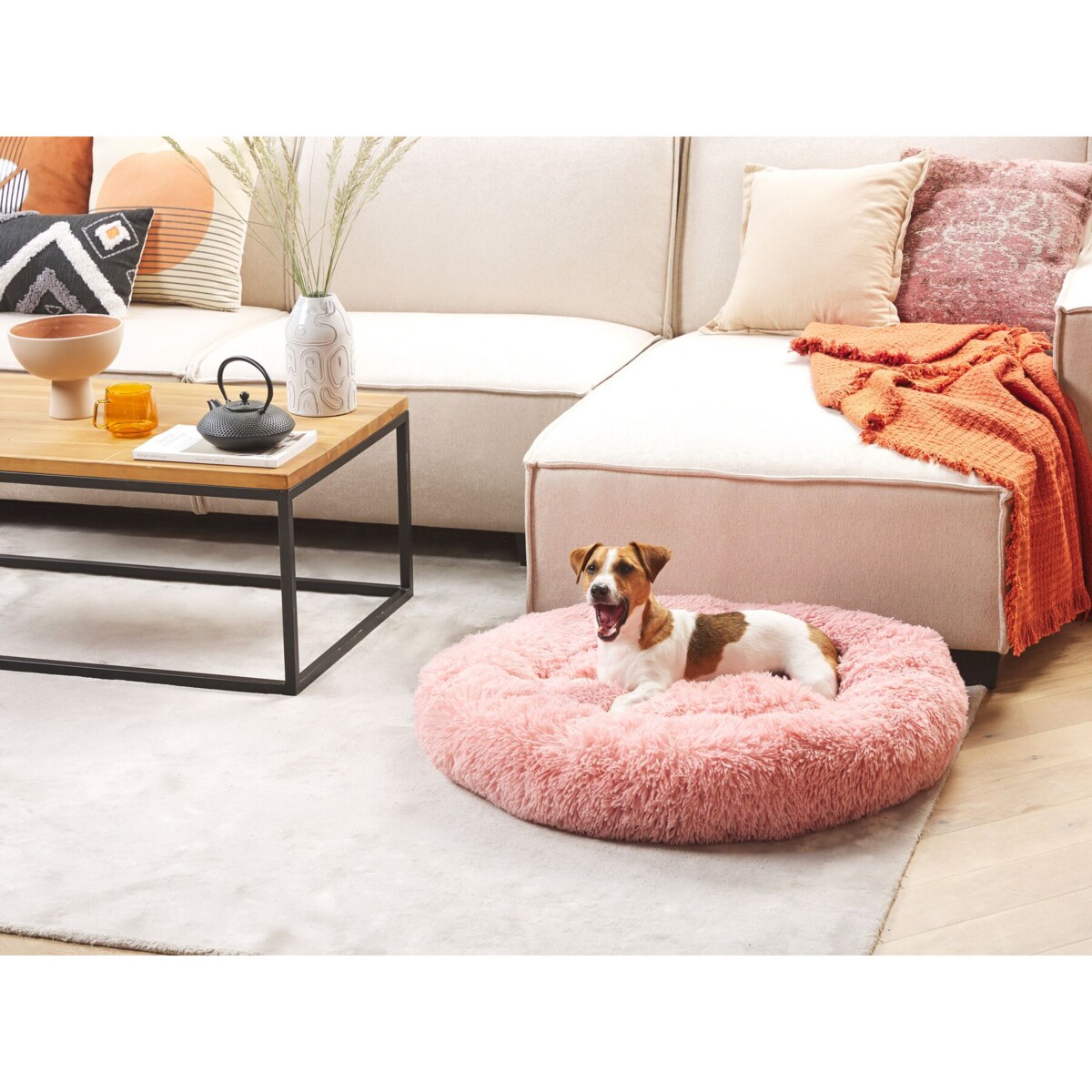 Legowisko 80 x 80 cm różowe KULU