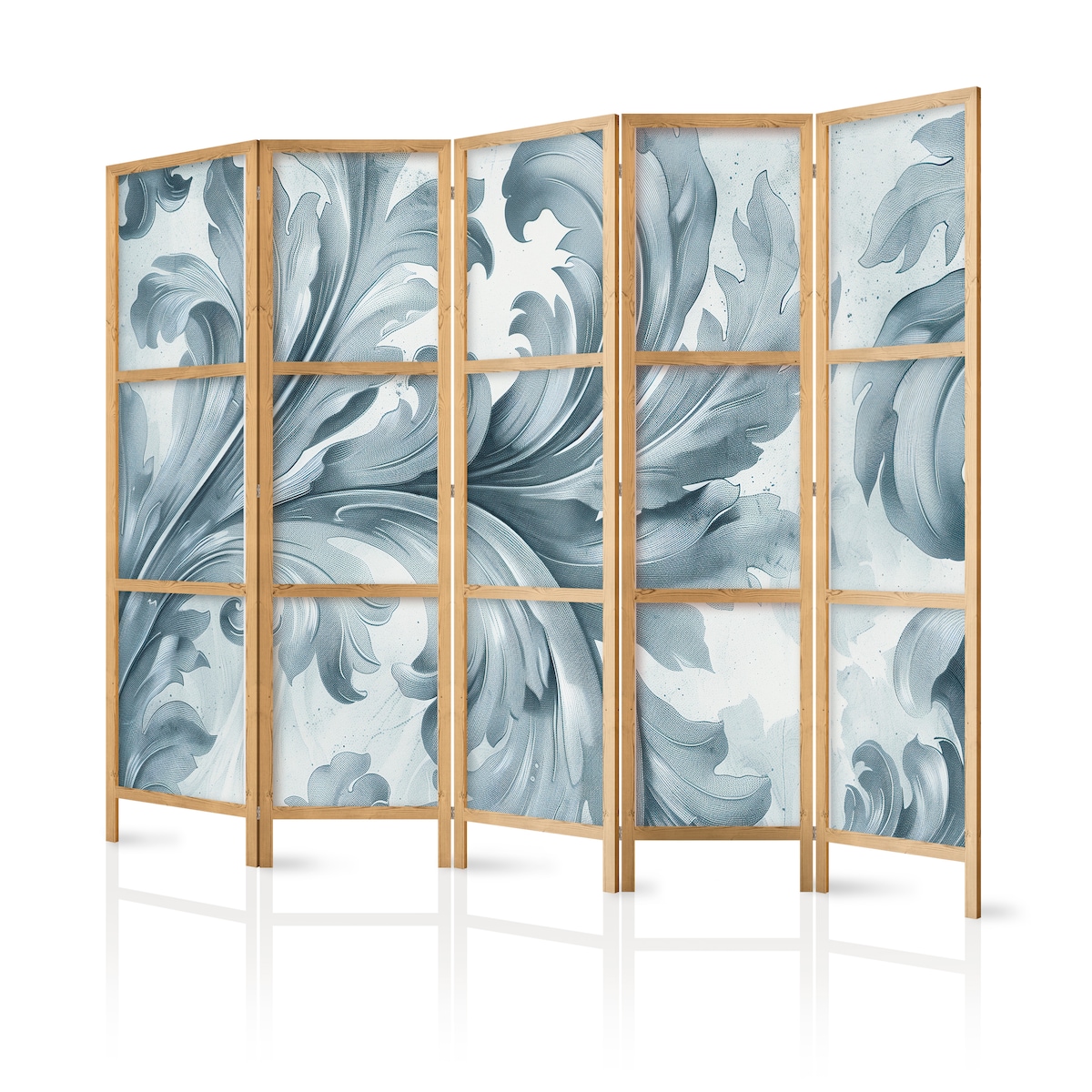 Parawan Japoński 5-panelowy Kamienne Barokowe Ornamenty 225x172cm