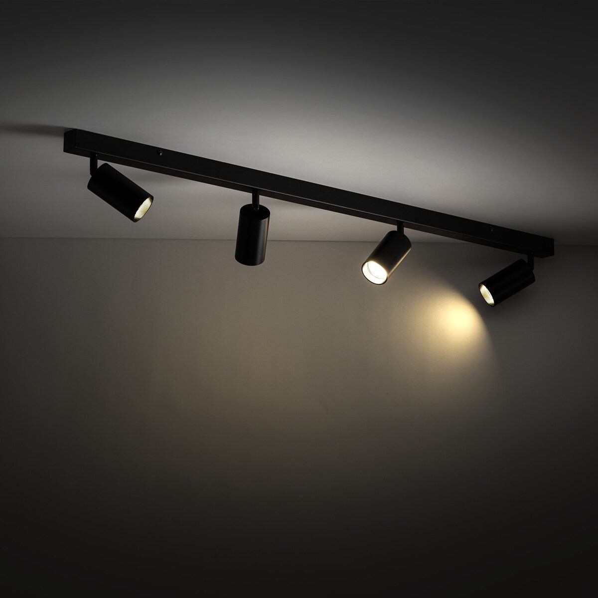 Lampa sufitowa spot TK Lighting AMIS BLACK 4 czarno-złota 4xGU10 127 cm