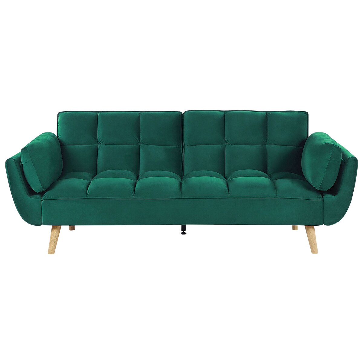 Sofa rozkładana dla 3 osób ASBY Welur Zielony