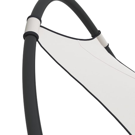 vidaXL Leżak bujany z kółkami, stal i tkanina textilene, kremowy