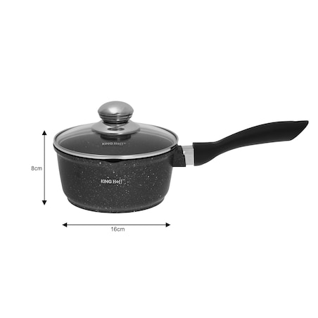 Rondel z powłoką marmurową indukcja 1.3L 16cm KINGHOFF