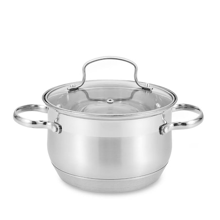 Garnek stalowy z pokrywką na indukcję gaz duży 26cm 8.2L MAESTRO