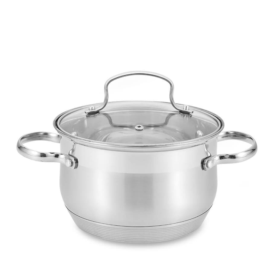 Garnek stalowy z pokrywką na indukcję gaz duży 26cm 8.2L MAESTRO