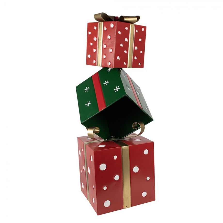 Dekoracja metalowa Stos Prezentów 42x36x92 cm