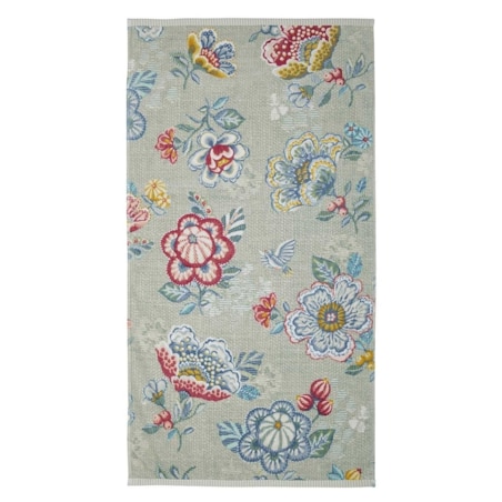 Duży ręcznik kąpielowy do ciała we florystyczne wzory, chłonny ręcznik łazienkowy, 100% welur bawełniany, PiP Studio