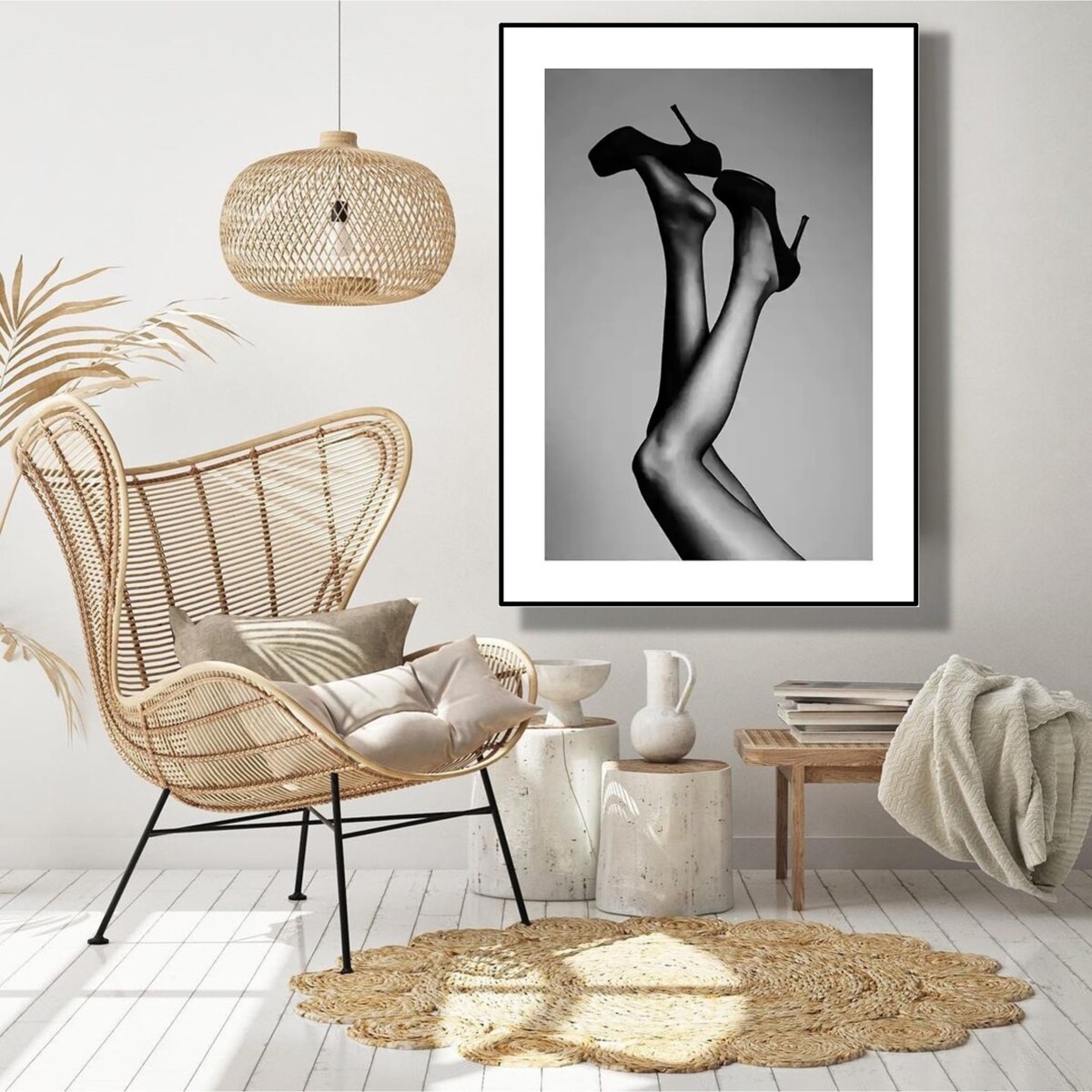 Poster Story, Plakat, Obraz - Seksowne Czarne Szpilki, wymiary 30 x 42 cm