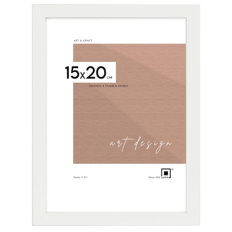 Ramka na zdjęcia 15x20 cm biała rama MDF z plexi do postawienia powieszenia klasyczna ramka