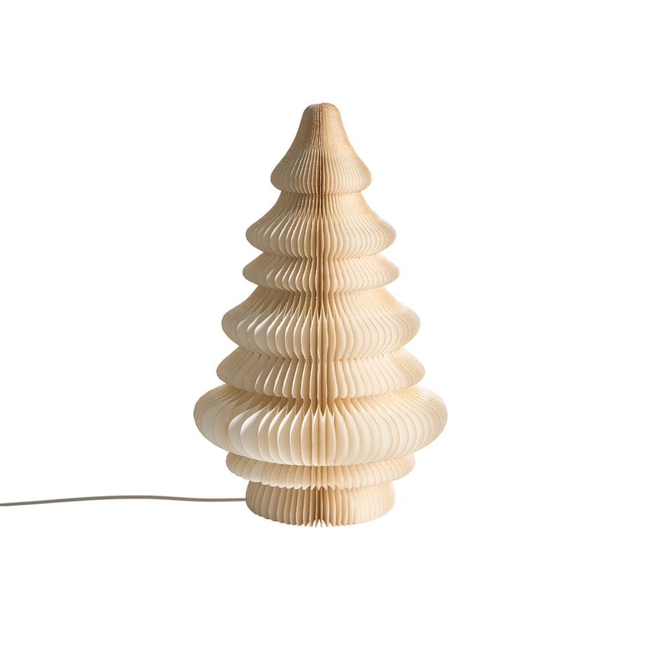 Dekoracja świąteczna Lampa stołowa DREVJA Choinka 51 cm Beżowy