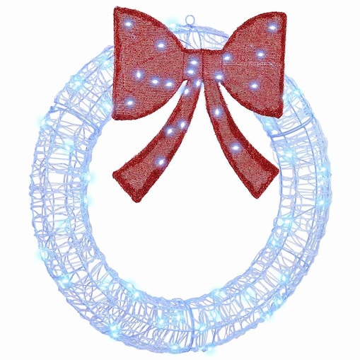 vidaXL Wianek z 60 diodami LED Niebieski 75 cm Akryl