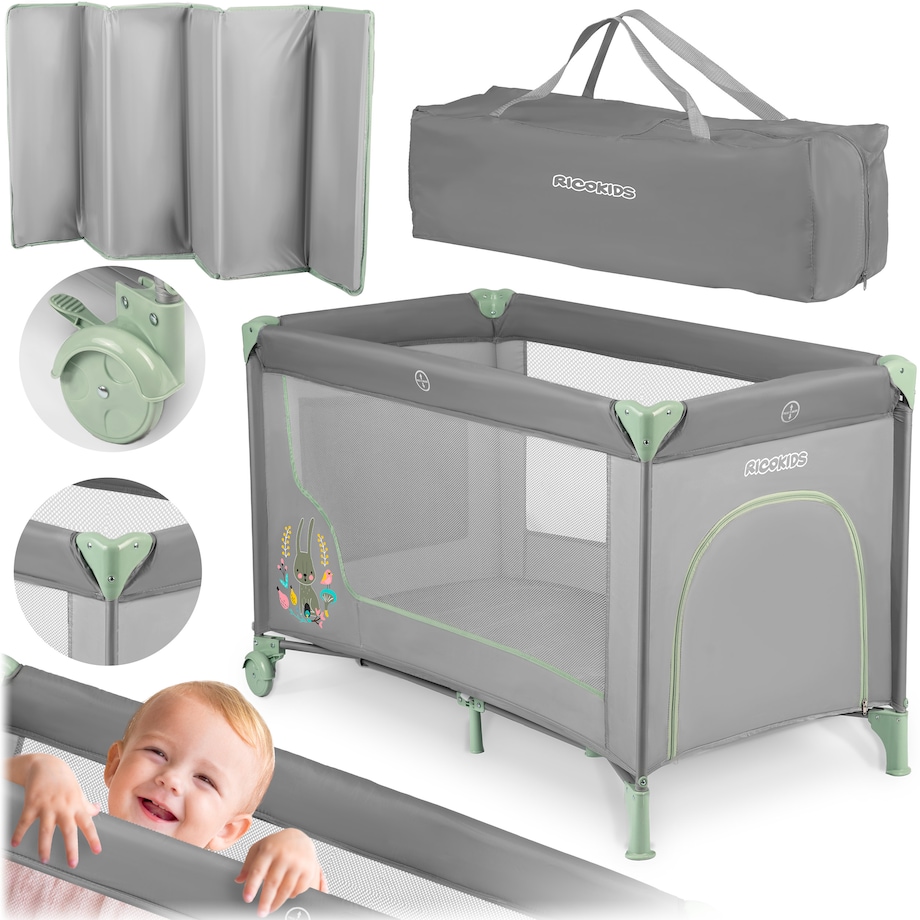 Łóżeczko turystyczne składane kojec akcesoria Ricokids