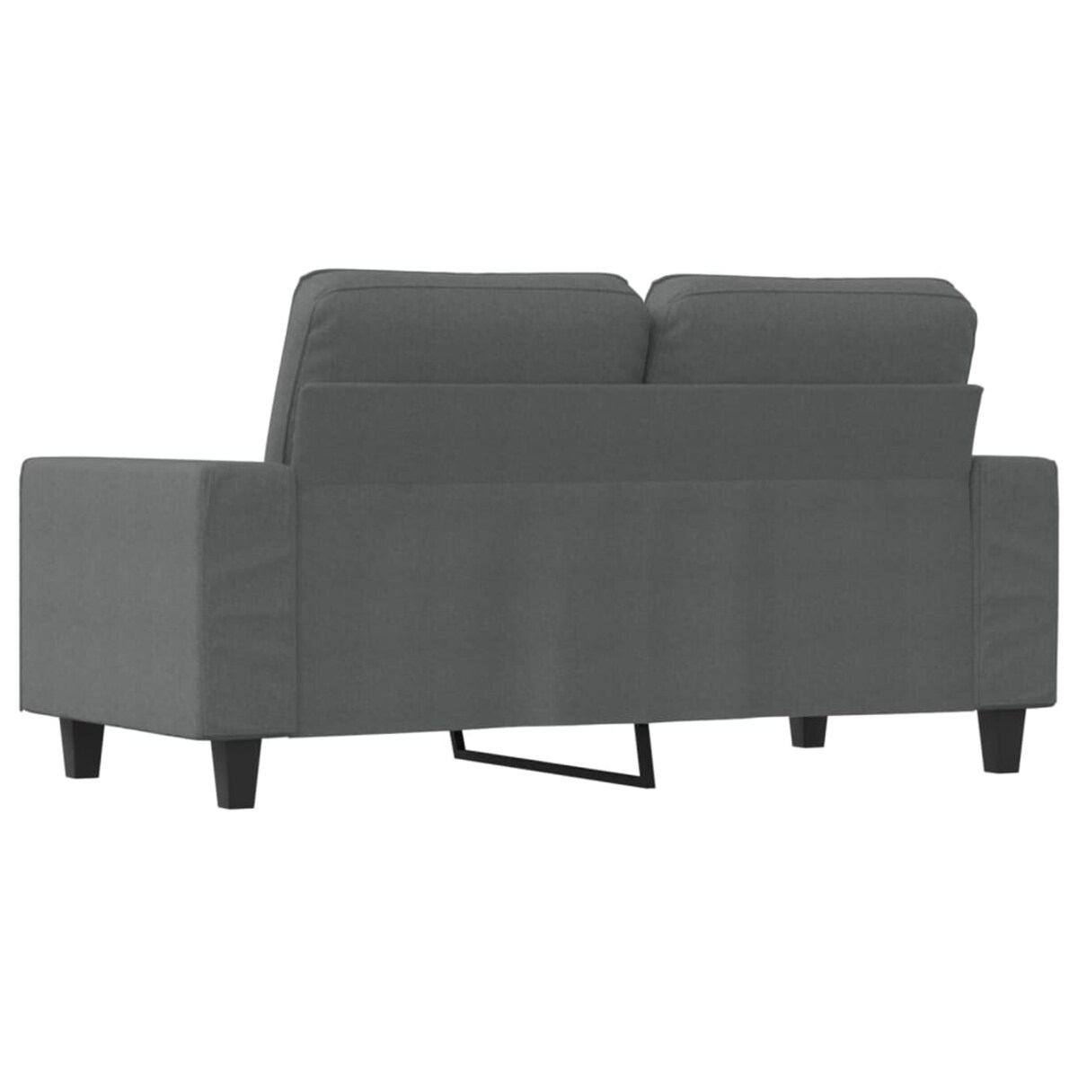 vidaXL Sofa 2-osobowa, ciemnoszara, 120 cm, tapicerowana tkaniną