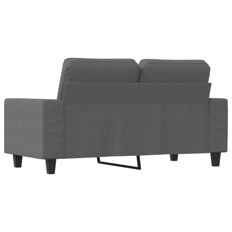 vidaXL Sofa 2-osobowa, ciemnoszara, 120 cm, tapicerowana tkaniną