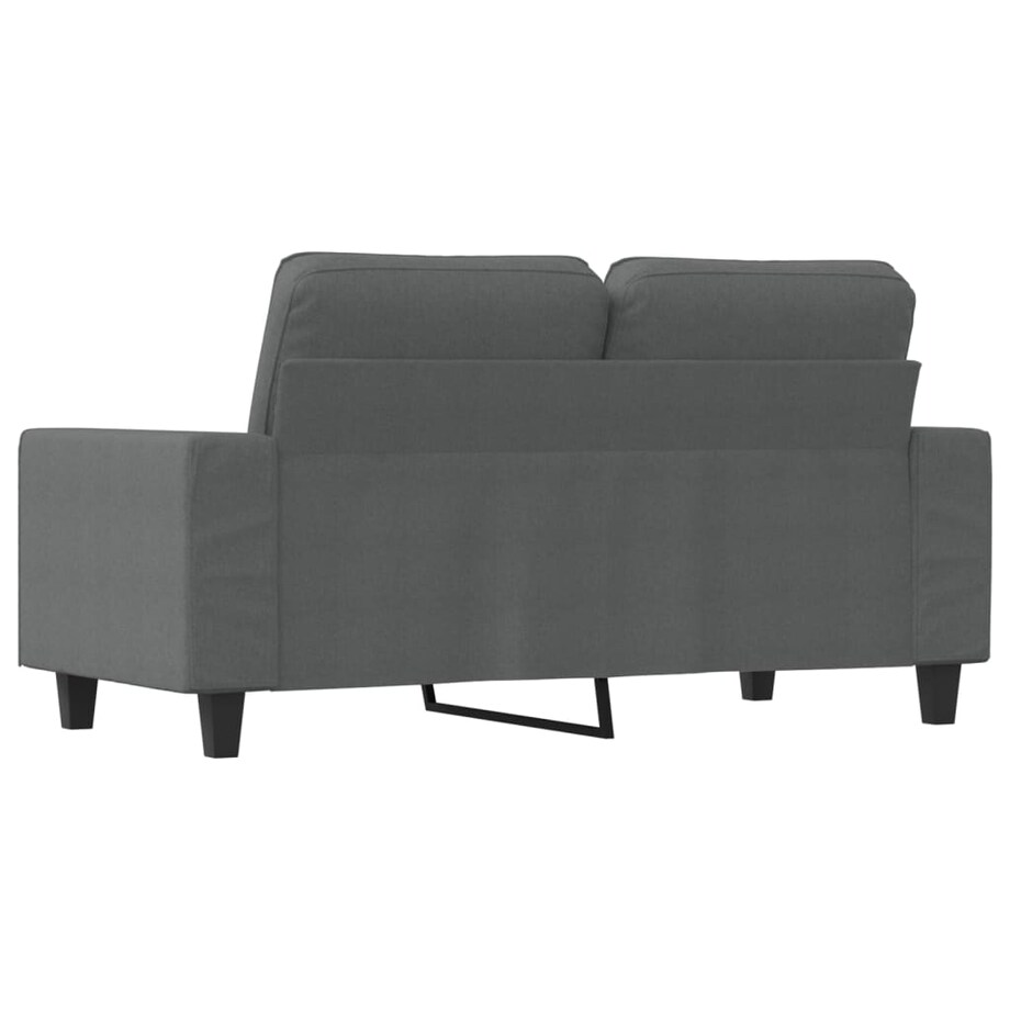 vidaXL Sofa 2-osobowa, ciemnoszara, 120 cm, tapicerowana tkaniną