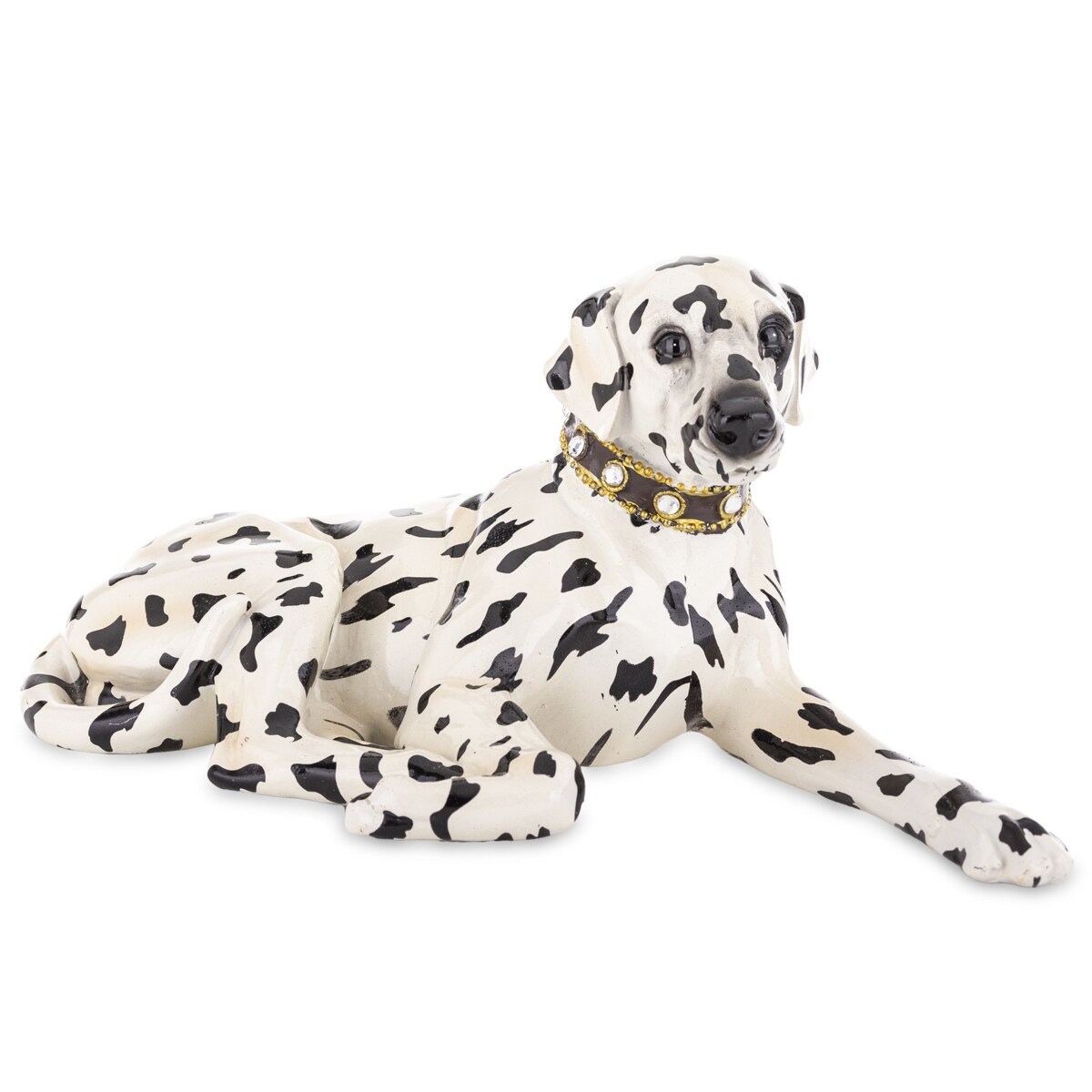 Dekoracja - figurka leżącego psa 14x31x15 cm DALMATIAN - II