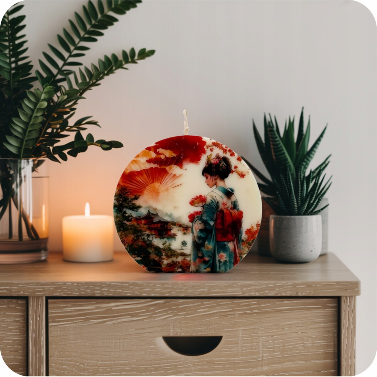 Świeca Ozdobna Świeczka Sojowa Naturalna Prezent Bezzapachowa Dekoracyjna