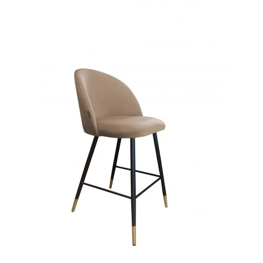 Hoker niski CLAUDINE VELVET GOLD beżowy