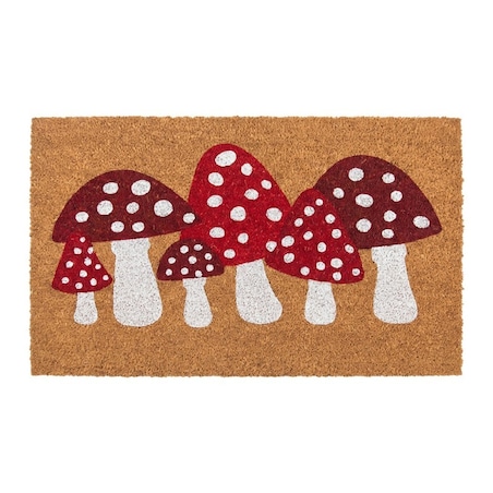 Wycieraczka wejściowa kokos, Mushrooms, 75x45 cm