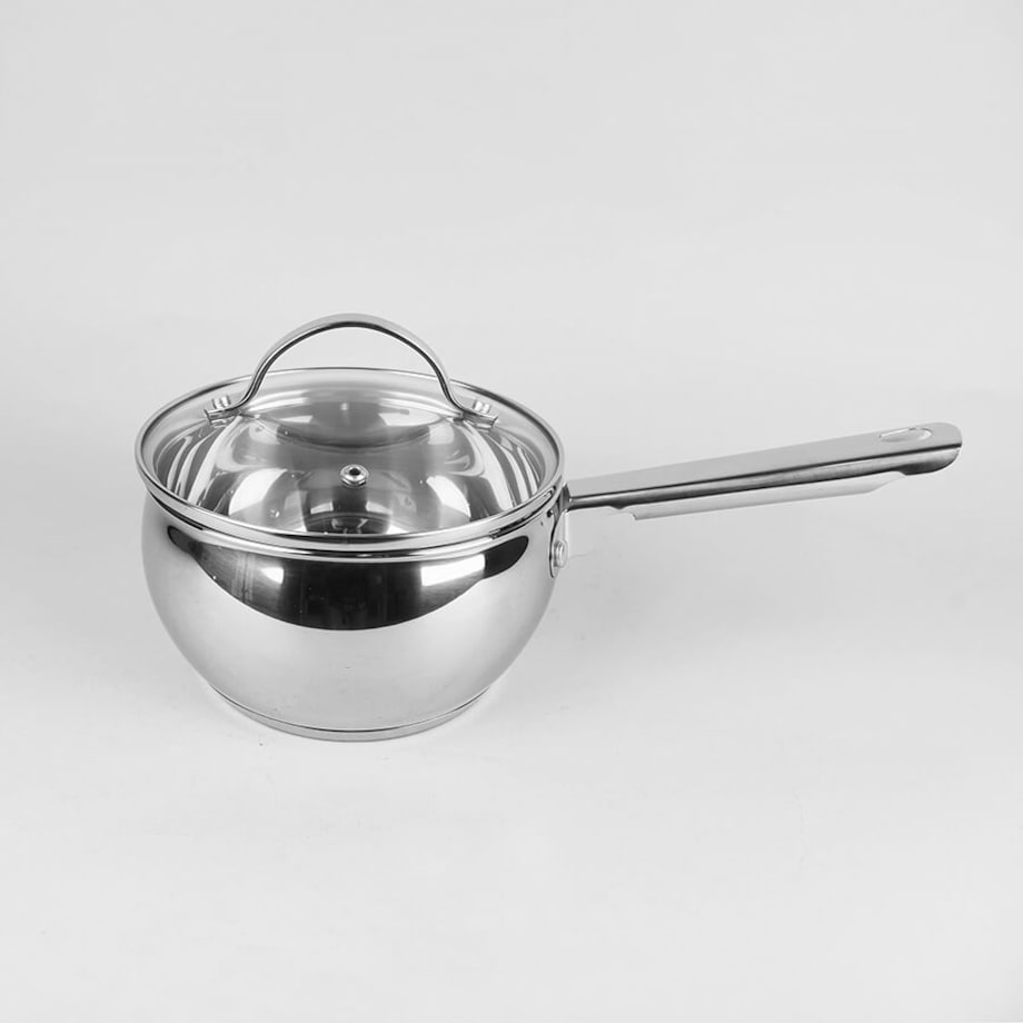 Rondel stalowy z pokrywką na indukcję gaz 16cm 1.5L MAESTRO