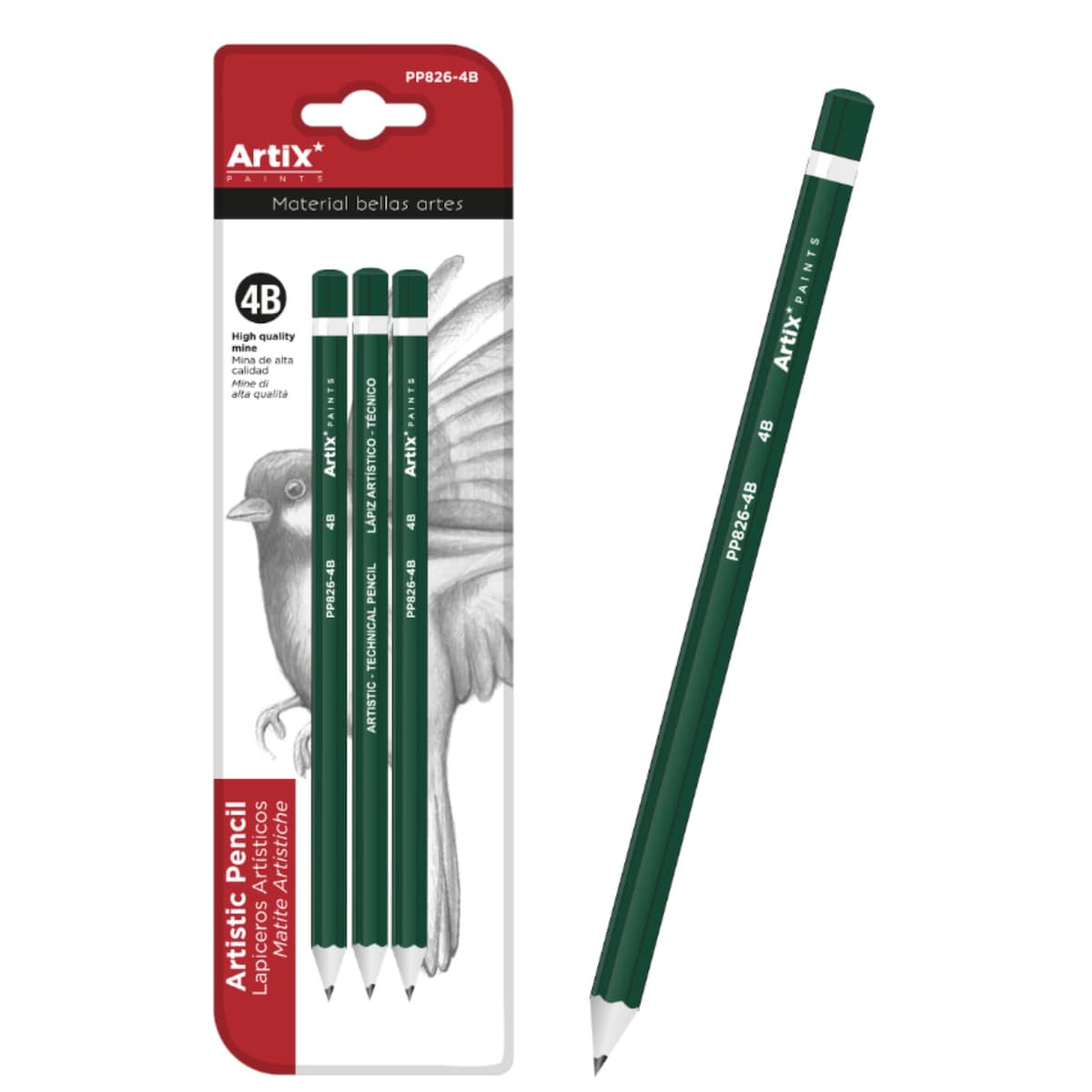 Ołówek 4B do szkicowania 3 szt.