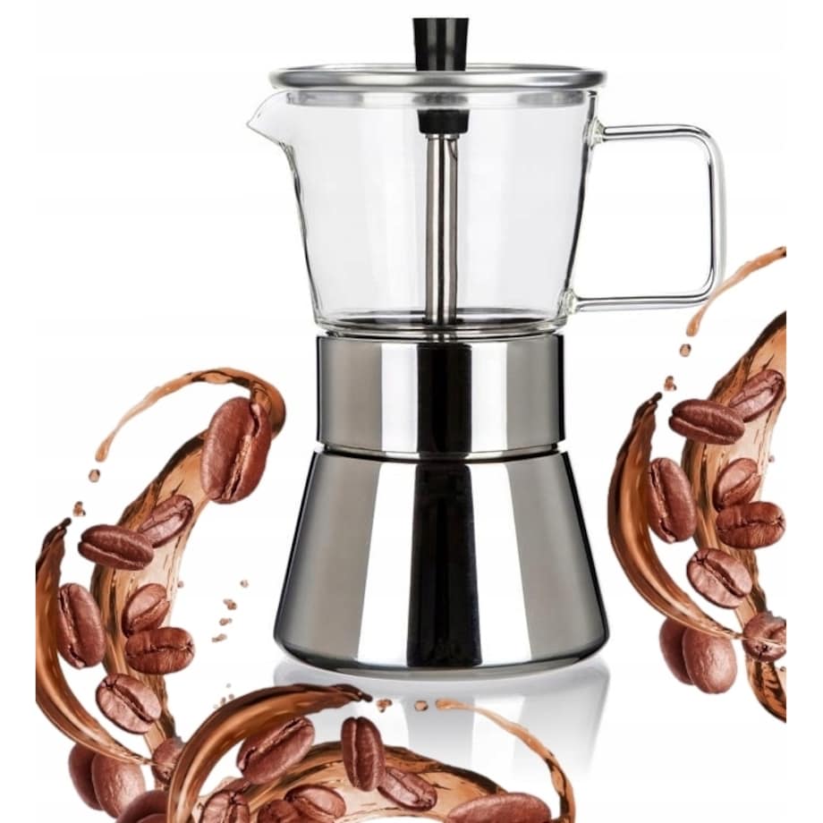 imbryk ZAPARZACZ DO 4 KAWY MOCNE ESPRESSO kawiarka SZKLANA dzbanek PREMIUM