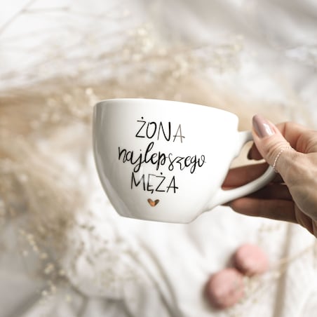 Kubek 500 ml - Żona najlepszego męża ZŁOTE SERCE