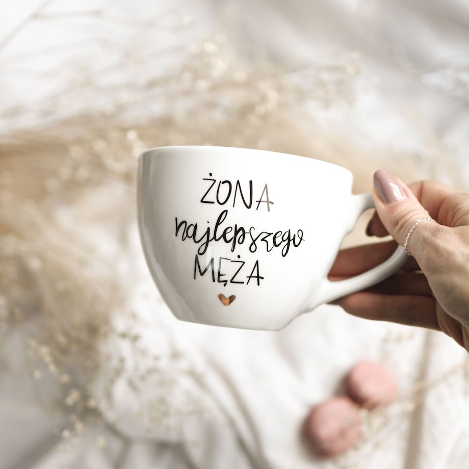 Kubek 500 ml - Żona najlepszego męża ZŁOTE SERCE