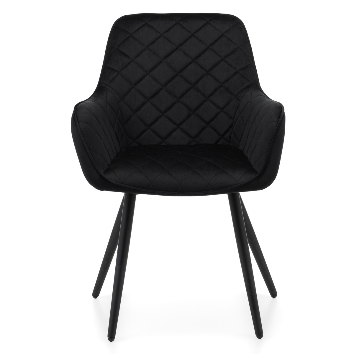 Krzesło tapicerowane COLIN aksamit velvet welur do salonu jadalni czarny