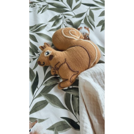 Grzechotka wiewiórka z pieluszką natural