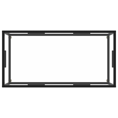 vidaXL Stolik kawowy, czarny, hartowane szkło, 100x50x35 cm