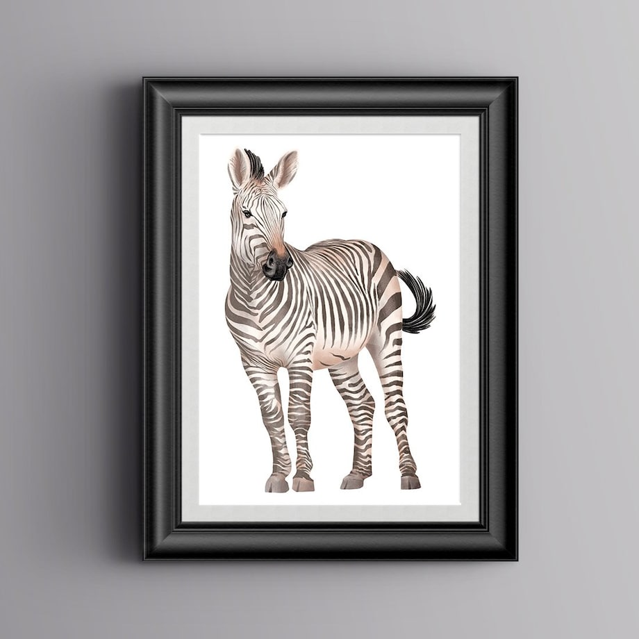 Plakat dla dzieci Zebra 20x30