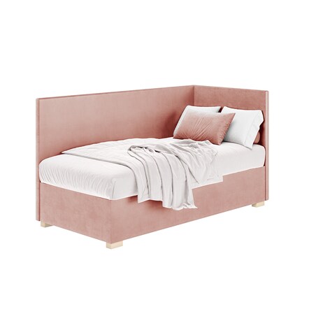 Mesonica Łóżko Flexi, różowe, 90x200, Prawostronne