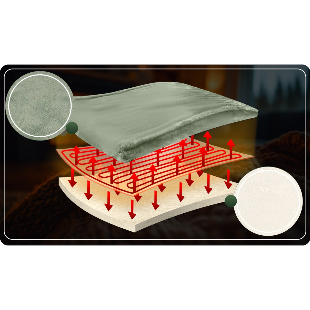 Duży koc elektryczny miękki 180x160cm 160w + timer Berdsen