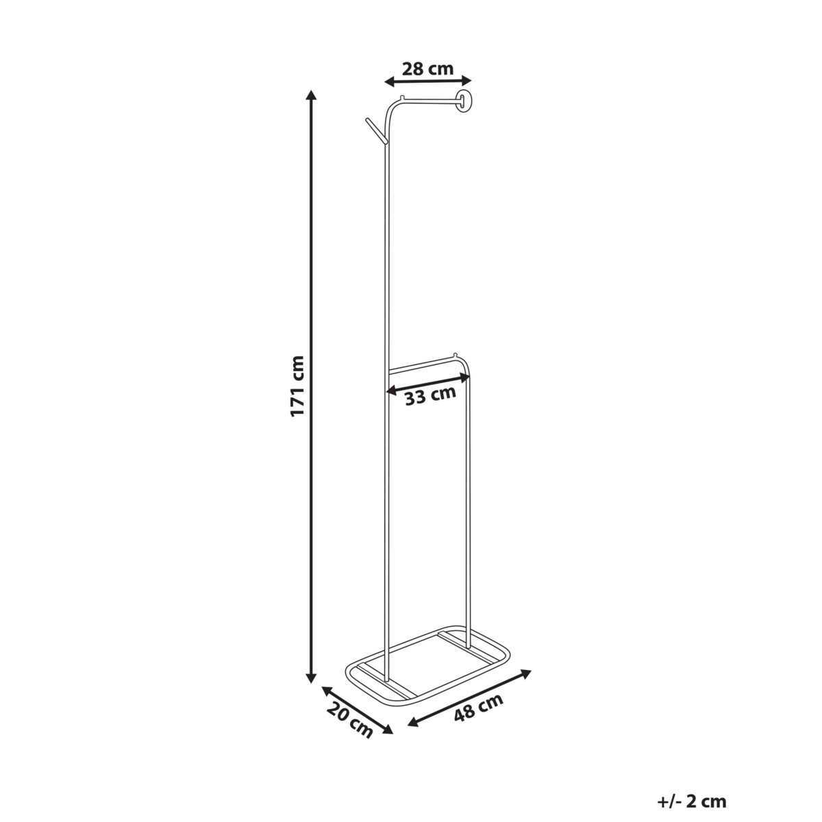 Wieszak stojący czarny EUREKA