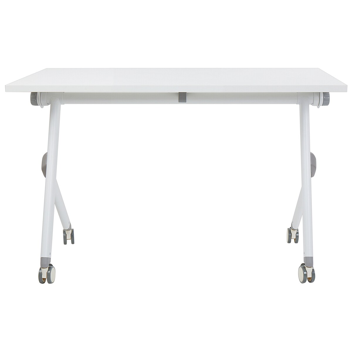 Składane biurko BENDI Biały 120 cm 60 cm z kółkami