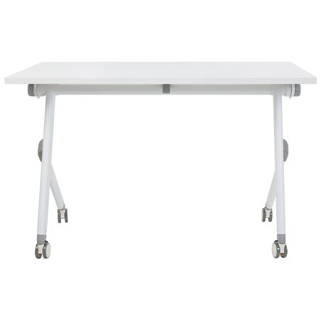 Składane biurko BENDI Biały 120 cm 60 cm z kółkami