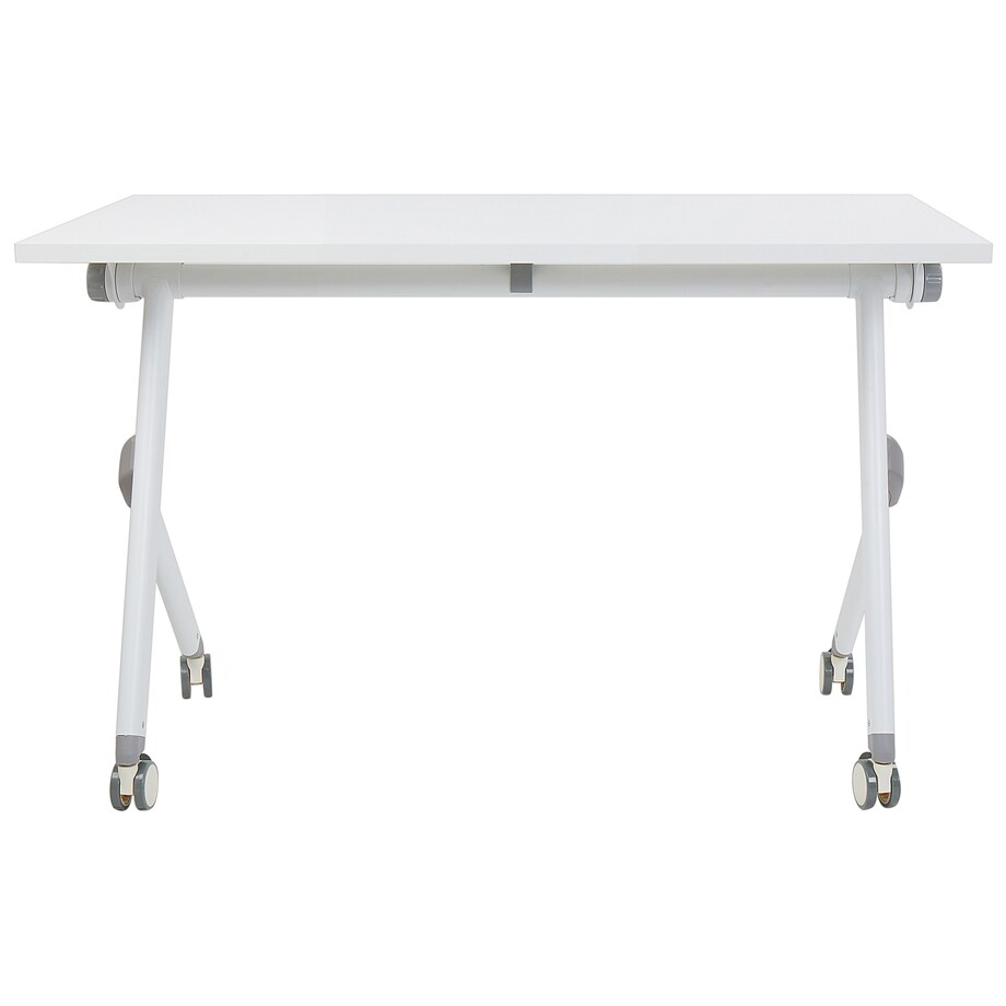 Składane biurko BENDI Biały 120 cm 60 cm z kółkami