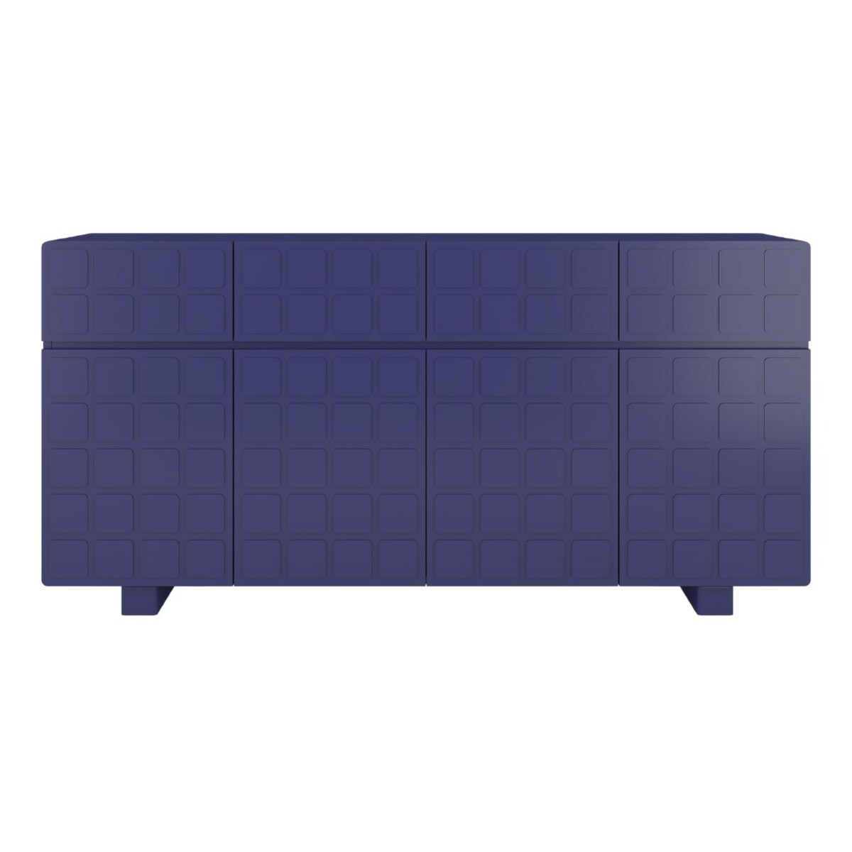 Nowoczesna komoda z frontami 3D Skandica CUBO LONG / kolor granat szlachetny / szer. 169 cm