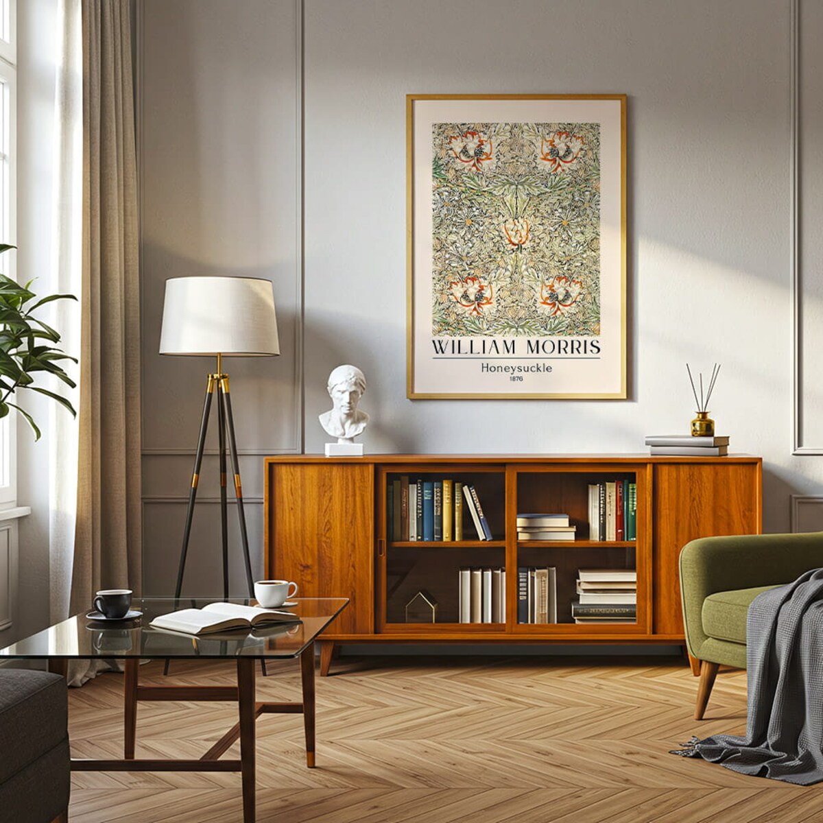 plakat william morris honeysuckle 50x70