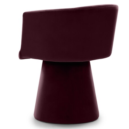 Krzesło obrotowe aksamitne burgundowe Nalf